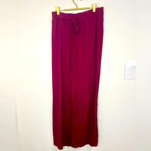 🆕 Ambiance Apparel Burgundy Tie Front Pants